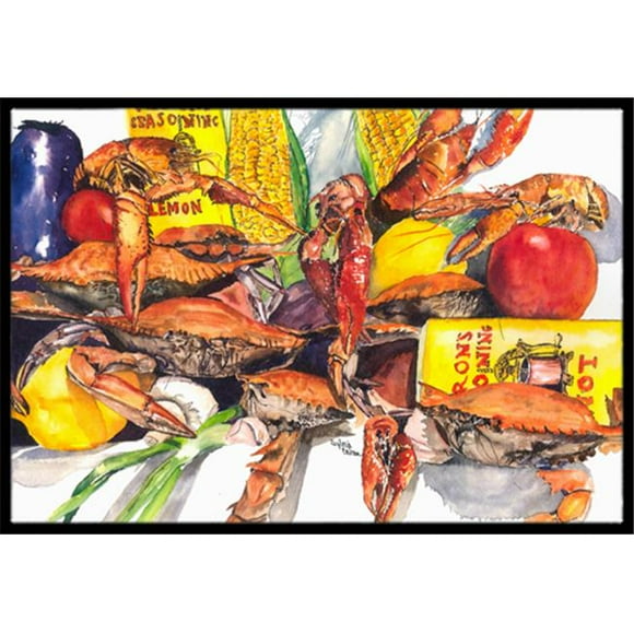 Carolines Treasures Veron S et Crabes Tapis Intérieur Ou Extérieur - 18 x 27 Po.