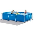 thumbnail image 2 of Intex 9.8' x 29.5" Rectangular Frame Above Ground Outdoor Backyard Swimming Pool, 2 of 10