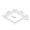 thumbnail image 4 of 36'' Square Shower Base White ABS, high-gloss,Centered Drain 3 Splash Guard, 4 of 7
