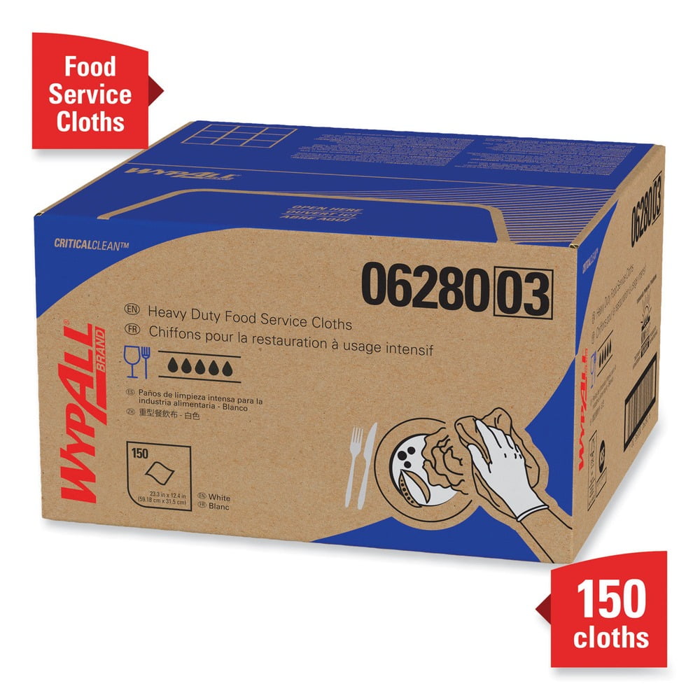 WypAll X80 Foodservice Paper Towel 12 1/2 x 23 1/2 Blue/White 150/Carton 06280