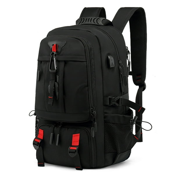 Bolsa de viaje Mochila para exteriores con interfaz USB Compartimento para zapatos Bolsa de viaje de gran capacidad Senderismo Camping Equipo de trekking para montañismo y viajes