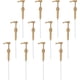 thumbnail image 1 of 12 juegos de dispensadores de jarabe con bomba, color dorado oscuro, botellas de plástico con bomba, cabezal de repuesto, ideal para el hogar, cafeterías, mezclas para bebidas, té, cócteles., 1 of 7