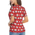 thumbnail image 3 of Wukai Cute Baseball Classic V-Neck T-Shirt for Women: Comfortable, Stylish, and Versatile Wardrobe Essential-Medium, 3 of 7