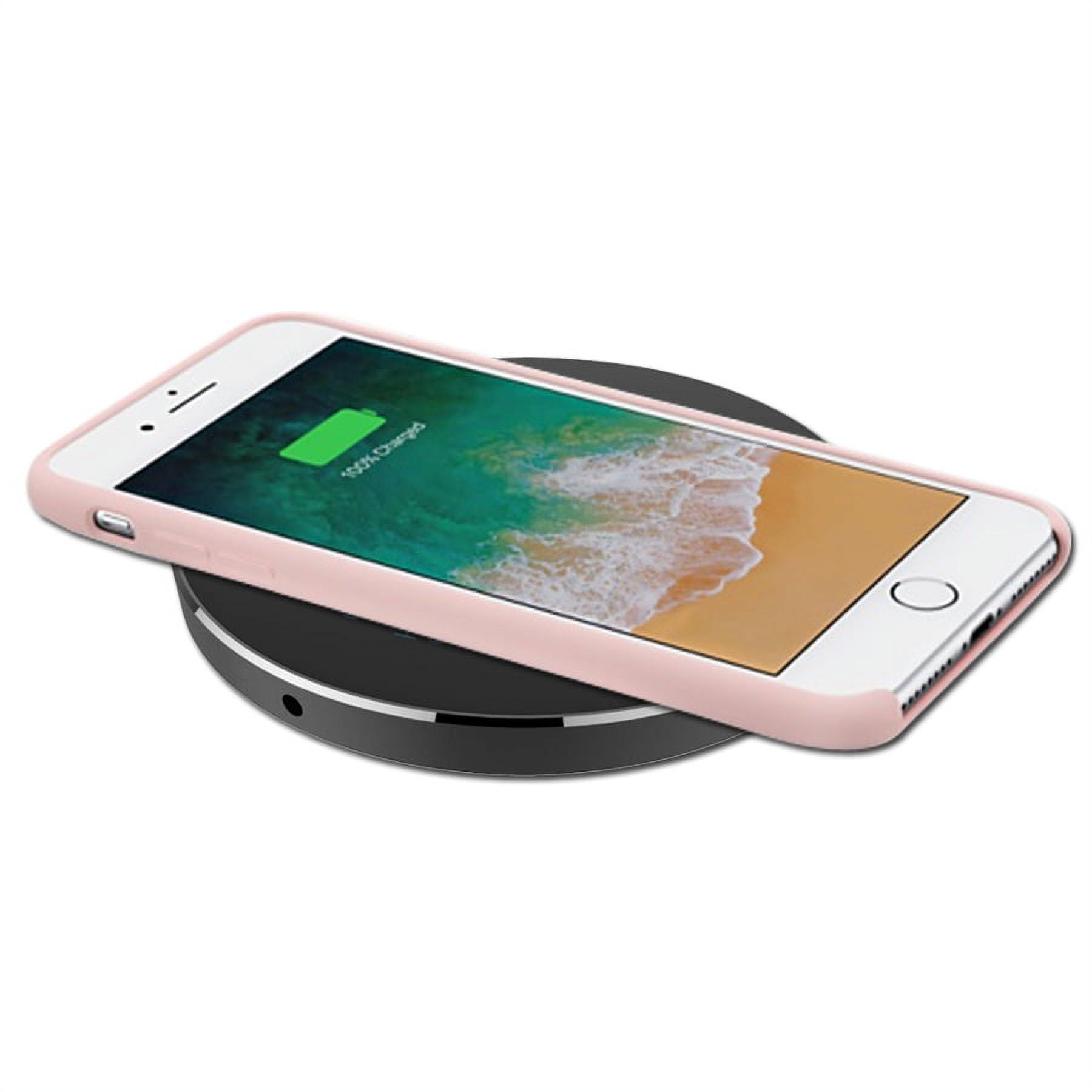 RNDs Fast Charge Wireless Charging Pad for Apple iPhone (8, 8 Plus, X, 10), Samsung Galaxy (S8, S8 Plus, S7, S6), Note 8, LG (G6, V30) and other QI Enabled Devices (Dual Charger Included) (black)