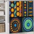 thumbnail image 5 of Abstract Design Geometric 4 Piece Decor Shower Curtains Sets Bathroom Decor Set with Non-Slip Rugs Toilet Lid Cover And Bath Mat Geometric Marble Durable And Waterproof for Bathroom Decor Set, 5 of 8