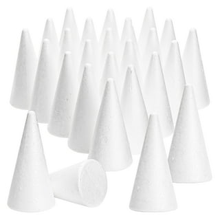 SEWACC 6pcs Floral Foam Cone Small Cones polystyrene Shapes DIY Cone  Modeling Tower Balls Tree Cones Wedding Decoration Craft Child Cake Plastic  Ball
