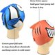 thumbnail image 5 of Paquete de 2 gorros de natación de silicona impermeables (naranja + azul lago) para niños de 2 a 8 años, 5 of 5