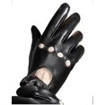 thumbnail image 1 of Guantes de conducir finos de cuero negro para hombre, para pantalla táctil y exteriores., 1 of 5