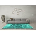 thumbnail image 3 of Ahgly Company Machine Washable Indoor Rectangle Persian Turquoise Blue Traditional Area Rugs, 8' x 12', 3 of 4
