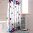 thumbnail image 4 of Independence Day Shower Curtain, Blue Red Shower Curtain Set with Hooks, Spring Summer Waterproof Fabric Shower Curtains for Bathroom Decor, 36x72 Inch Bath Curtain, 4 of 6