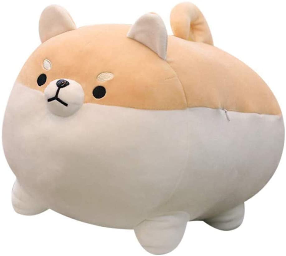 Auspicious Beginning Stuffed Animal Shiba Inu Plush Toy Anime Corgi Kawaii  Plush Dog Soft Pillow, Plush Toy Gifts for Boys Girls(Brown, 