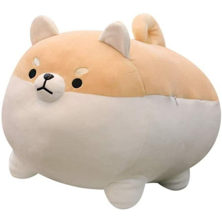 Auspicious beginning Stuffed Animal Shiba Inu Plush Toy Anime Corgi Kawaii Plush  Dog Soft Pillow, Plush Toy Gifts for Girl Boy (Brown, 