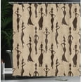 thumbnail image 4 of Ambesonne Afro Shower Curtain, Woman Geometric, 69"Wx84"L, Brown and Tan, 4 of 5