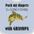 thumbnail image 4 of Inktastic Going Fishing with Grandpa Boys or Girls Baby Bib, 4 of 4