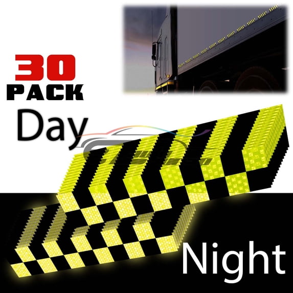 DOT-C2 Conspicuity Checker Reflective Tape Strip 1 Foot Safety Warning Trailer