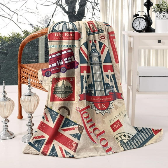 Big Ben Flannel Blankets Plush & Cozy Couch Blankets for Winter Autumn,40x50 Inch Decorative Bed Throw Blanket Christmas Birthday