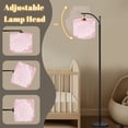 thumbnail image 3 of Arc Floor Lamp Sky cloud pink love sweet love color tone for Tall Modern Standing Lamp LED Adjustable Linen Lampshade 3 Color Temperatures, 3 of 8