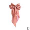thumbnail image 1 of Women Vintage Satin Large Bowknot Ribbon Hairpin Long Bow Barrettes Hair Clip R7 D9A3, 1 of 9