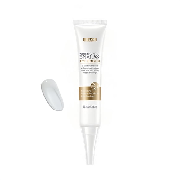 BSMKCL Crema para ojos de colágeno de caracol con ginseng rojo Crema para debajo de los ojos para mujeres para ojeras Bolsas para los ojos Líneas finas Crema reparadora de ojos para arrugas de caracol