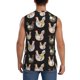 thumbnail image 4 of Fotbe Flowe Rooster Men's Camiseta sin Mangas Estampada para Hombres, Playera Casual para Gimnasio, Entrenamiento, Playa-XX-Large, 4 of 7