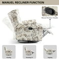 thumbnail image 5 of DREAMSIDEA Recliner Swivel Glider Rocker Nursery Chair for Adults, High Back Upholstered Rocking Armchair for Living Room, Manual Reclining Sofa Lounge Chair with Deep Seat in Fabric - Beige Plants, 5 of 5