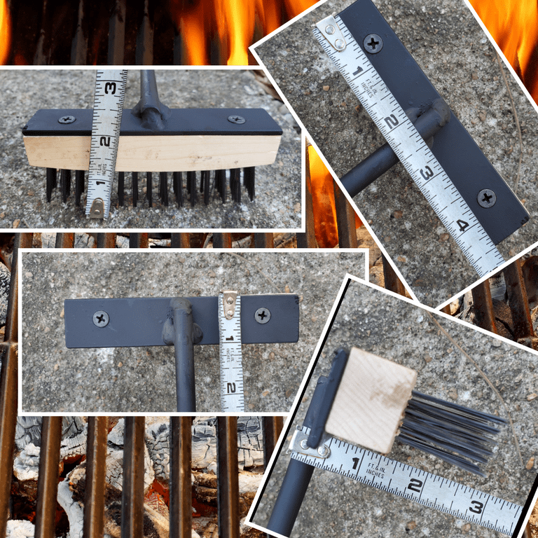 Deluxe BBQ Grill Implement Set-briquet Rake/poker & Grill Brush, Custom  Length 18-26free Shipping 