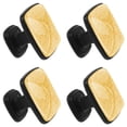 thumbnail image 2 of 4 Pcs Square Cabinet Handle Cupboard Knob Drawer Pulls Handle Yellow Dandelion Seeds Drawer Knobs with Screws Furniture Decoration, 2 of 7