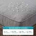 thumbnail image 2 of VENTOPYR Woven Water Hyacinth Square Ottoman Coffee Table with Dark Gray Fabric Cushion, 2 of 5
