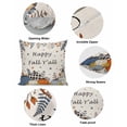 thumbnail image 5 of Fall Throw Pillow Covers&nbsp;20x20 Inch Set of 2 Pumpkin Happy Fall Y'all Decorative Pillow Covers Maple Leaves Sunflower Vintage Cushion Cover Pillowcase for Sofa Couch Bed Home Decor, 5 of 9