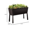 thumbnail image 2 of Keter Easy Grow 31.7 Gallon Brown Rectangular Plastic Indoor Planter, 2 of 4