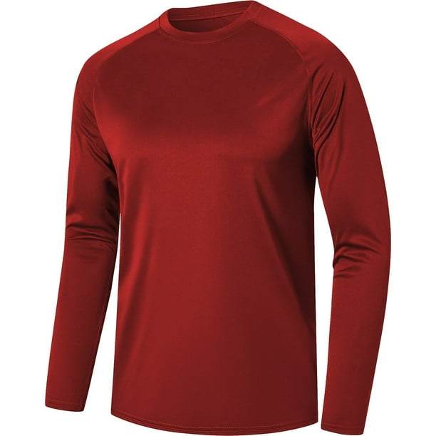 pstuiky camisa de manga larga para hombre, Camiseta deportiva holgada de manga larga con cuello redondo para hombre salir tops m