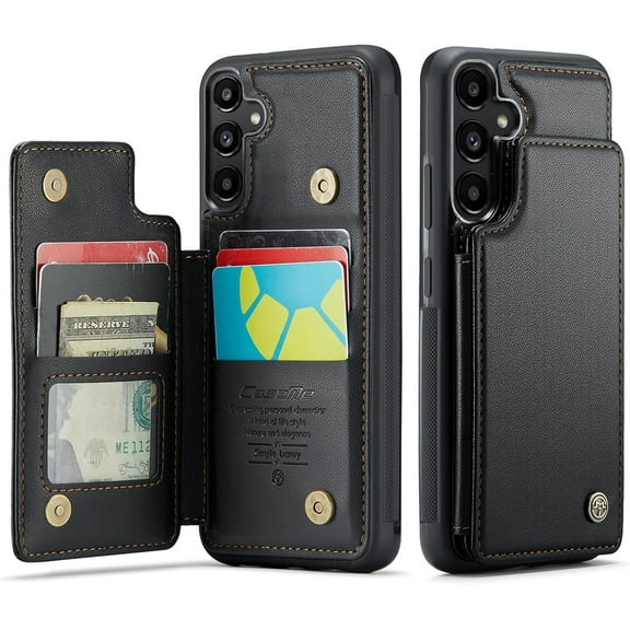 Designed for Samsung Galaxy A35 Case, PU Leather Wallet Case with RFID Blocking Credit Card Slot Kickstand Magnetic Closure Protective Cover for Samsung Galaxy A35 5G (Black)
