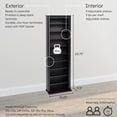 thumbnail image 4 of Pemberly Row 53" 2-Sided CD DVD Media Spinning Storage Tower in Black, 4 of 8