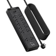 thumbnail image 1 of Gran ahorro en regleta protectora contra sobretensiones de 12 salidas NTONPOWER con 3 puertos USB, 1 of 5