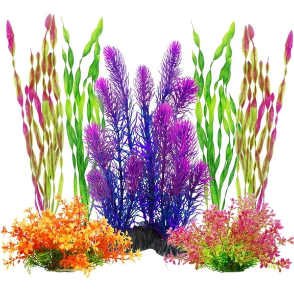 Fish Tank Artificial Plastic Plants Decorations Large Aquarium Decor Betta Goldfish Tank Accessories Fish Bowl Ornaments