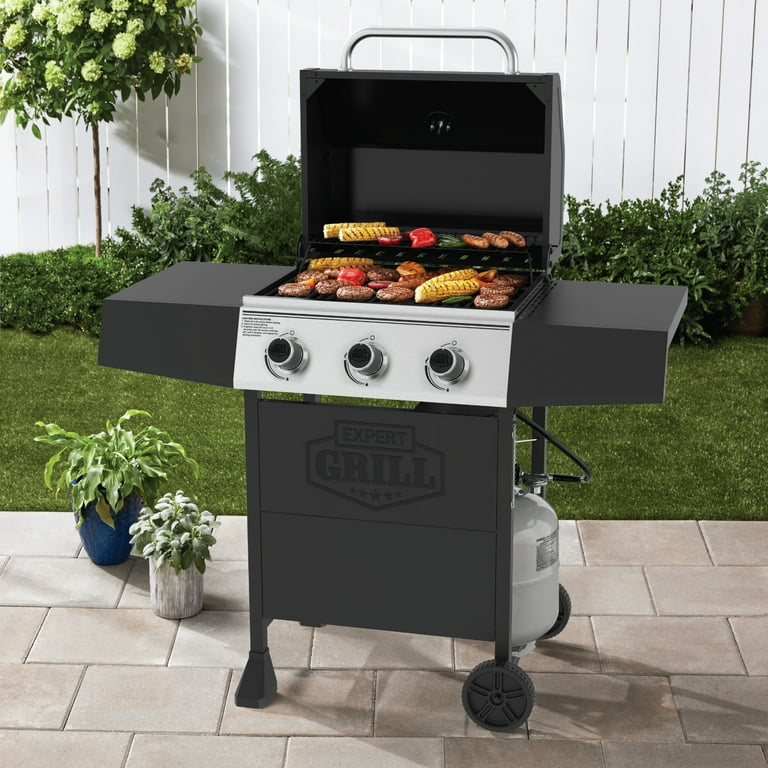 Expert Grill Gas Grill, Burner Propane Gas Grill with Wheels
