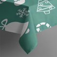 thumbnail image 3 of Merry Christmas Table Cloth Waterproof Spillproof Tablecolths Table Covers Snowman Snowflake Silver Table Cloths for Christmas Party Decorations Favors Rectangle,60x84inches, 3 of 5