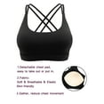 thumbnail image 6 of FANNYC Women Criss Cross Back Sports Bra Fitness Yoga Strappy Longline Crop Tank Top Beauty Back Yoga Running Active Gym Workout Fitness Bras, 6 of 7