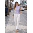 thumbnail image 2 of Socal Look Women's Sleeveless Turtleneck Sweater Top in Stretchable Viscose Blend Lavender Fog, XS, 2 of 6