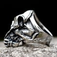 thumbnail image 5 of ZMY Home Skull Ring Stainless Steel Handmade Jewelry Fashion Cool Punk Rock Band Ring (9), 5 of 6