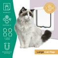 thumbnail image 3 of Hakuna Pets White Large Cat Flap for Screens, Doors & Walls up to 1.97" Thick, for Cats up to 20 lbs, 3 of 7