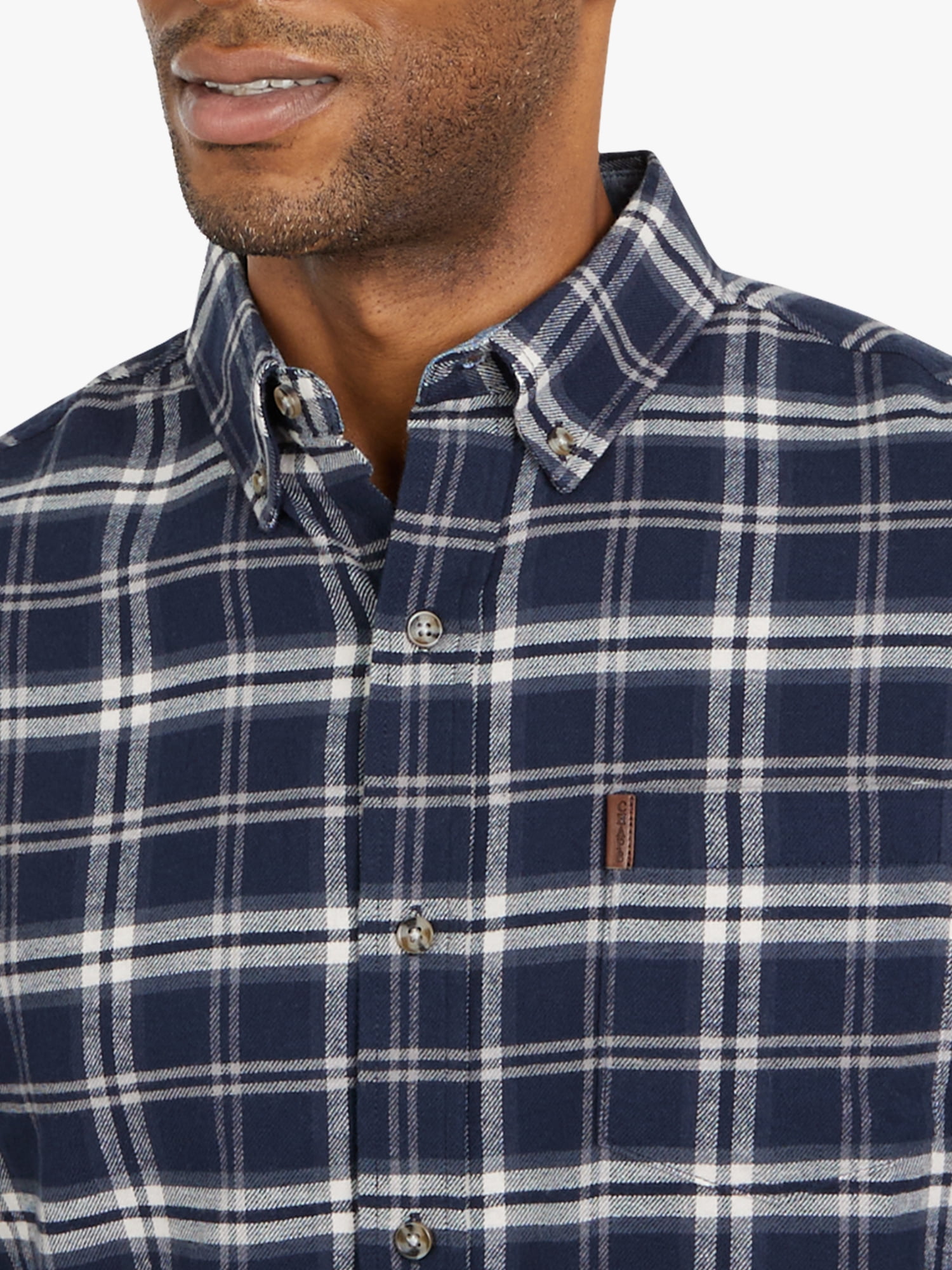 Chaps Men's and Big Men's Comfort Stretch Flannel Shirt, Sizes S-2XL