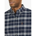 thumbnail image 3 of Chaps Men's and Big Men's Comfort Stretch Flannel Shirt, Sizes S-2XL, 3 of 7