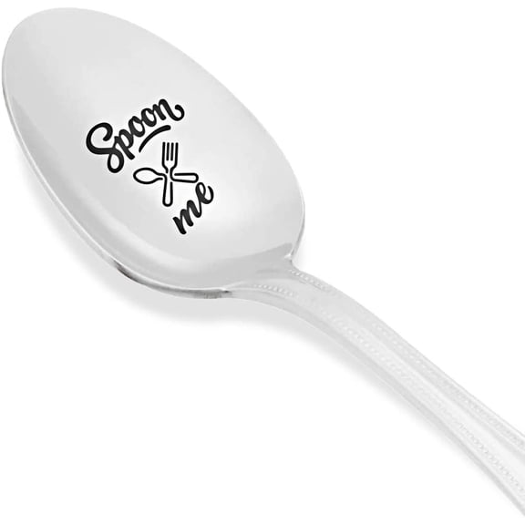 Wedding Anniversary Gift Romantic gift for Boyfriend / Girlfriend - Spoon me Couple Engraved Spoon Gift - 7 inch
