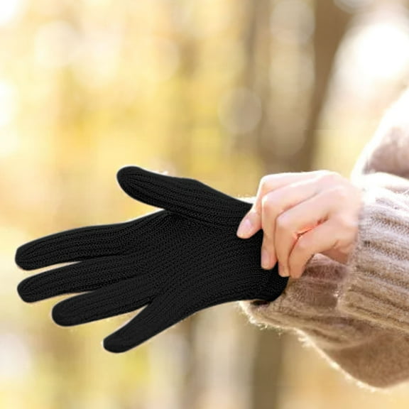 Kids Winter Gloves 6 Pack, Boys & Girls Unisex Acrylic Stretchy Gloves, Soft Warm Cold Weather Gloves for Outdoor Sports and Costume Shows