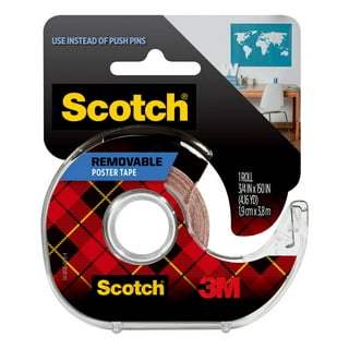 Scotch Wall-Safe Tape, Clear, 3/4 in. x 500 in., 1 Dispenser