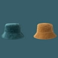 thumbnail image 2 of Bucket Hat Corduroy Velvet Sun Hat Hip Hop Ribbed Foldable Outdoor Cap Unisex, 2 of 3