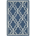 thumbnail image 3 of SAFAVIEH Cambridge Kyle Geometric Wool Area Rug, Navy/Ivory, 2'6" x 4', 3 of 8