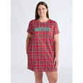 thumbnail image 3 of Joyspun Women's Dreamy Soft Collection Sleepshirt with Short Sleeves, Sizes S/M-2X/3X, 3 of 6