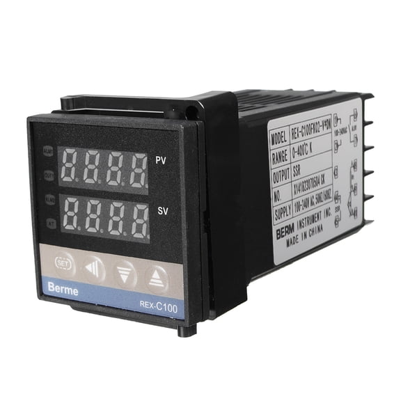 Aibecy Max 40A SSR Digital LCD PID REX-C100 Temperature Controller with K Thermocouple
